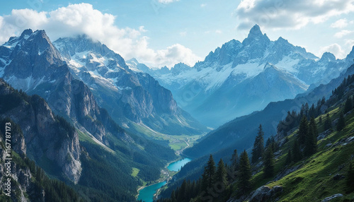 mountain shots taken from drone realistic image, ultra hd, high design very detailed