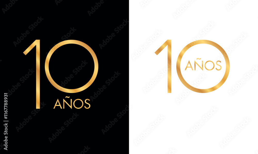 10 años logo
