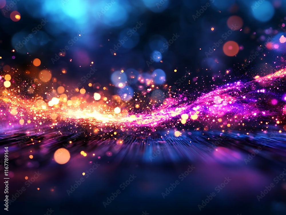 Naklejka premium Digital light effects forming dynamic business designs,