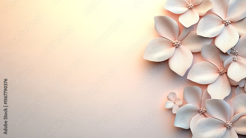Fototapeta premium Elegant Pastel Flowers on a Soft Background