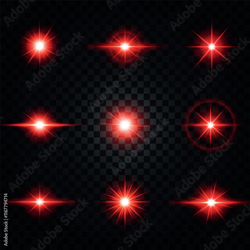Set of bright flashes
