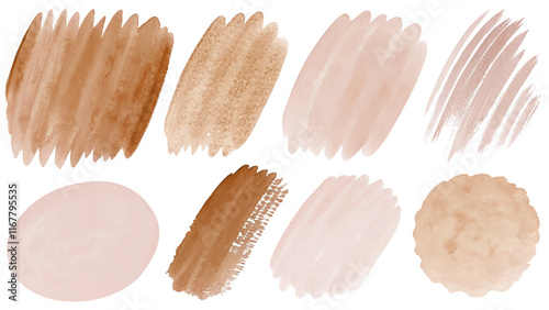 Soft watercolor textures, warm earthy tones, artistic brush strokes, abstract background elements, versatile design use.