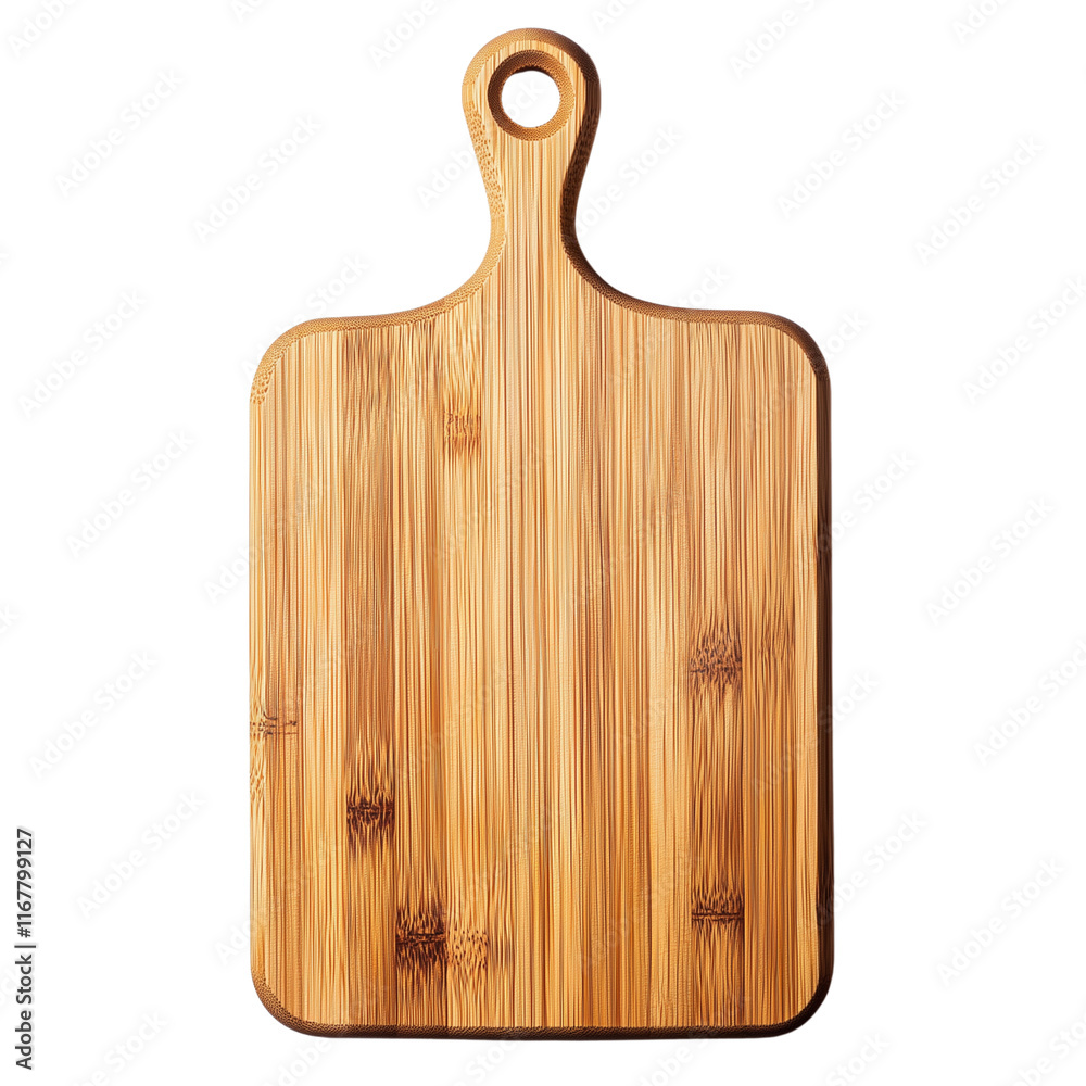 Fototapeta premium Bamboo cutting board, isolated on white