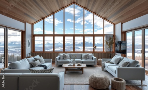 Scandinavian and nordic interior living room with white sofa and wooden Japandi interior design interior design japandi style modern