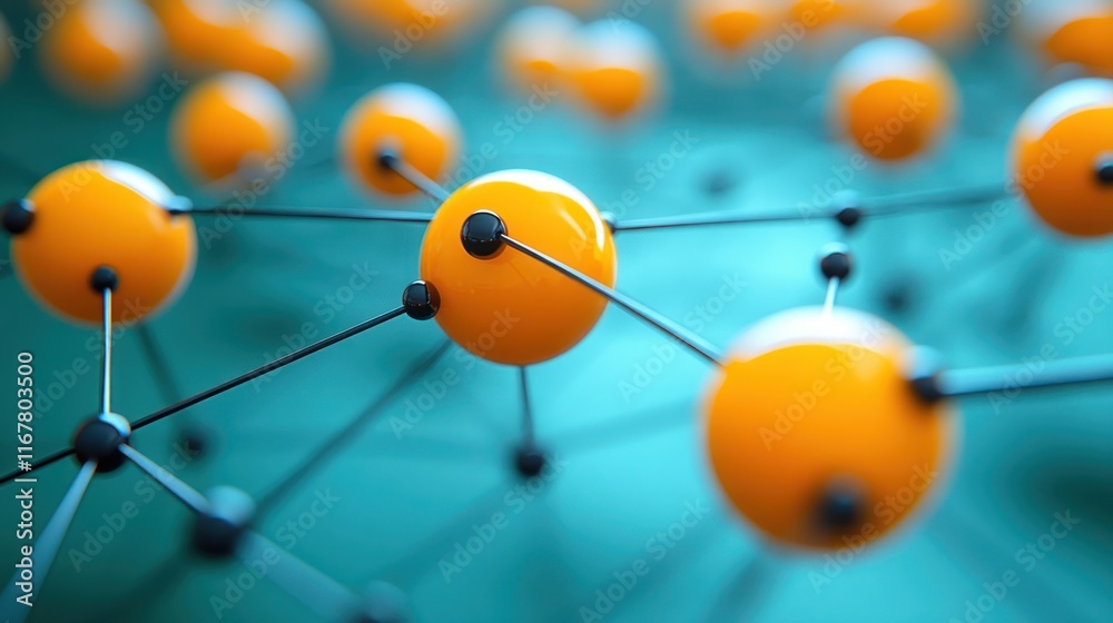 Obraz premium Abstract representation of molecular structures.