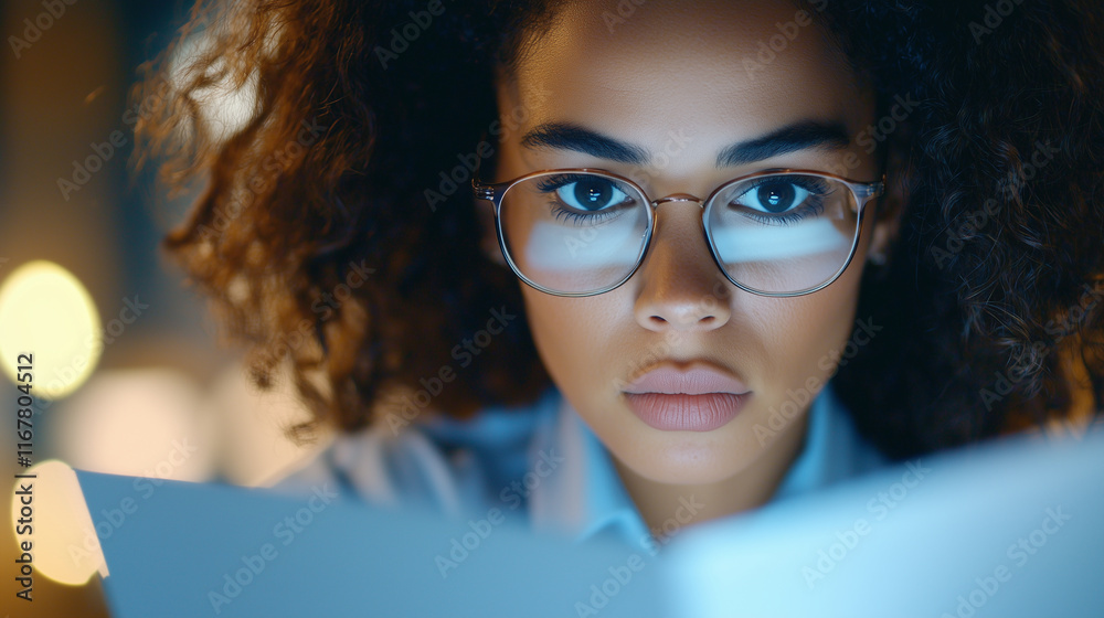 Financial Planner Analyzing Asset Management Documents Financial Planner Analyzing Asset Management Documents