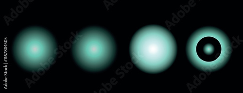 Set of light effects on isolated background. Collection of light effects.