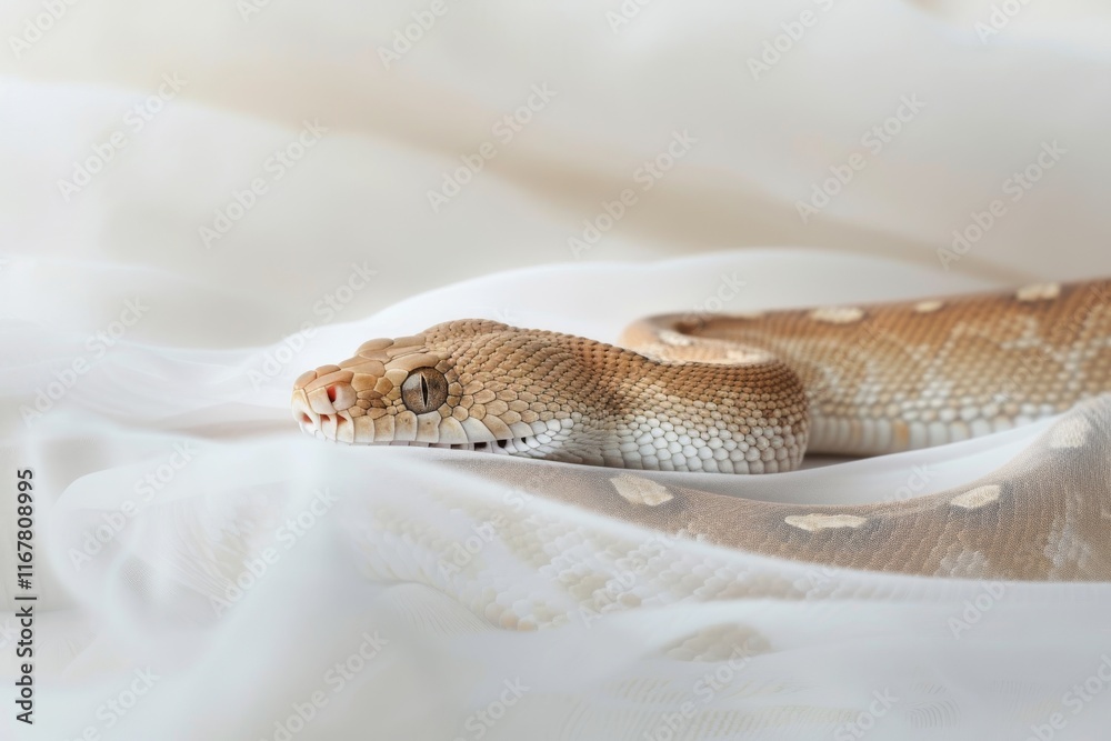 Fototapeta premium A sand boa snake resting 