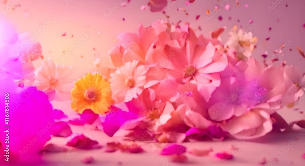 The perfect start to spring these flower petal explosions bring joy happiness and color to this joyful seasonal celebration 4K The perfect start to spring these flower petal explosions bring joy happiness and color to this joyful seasonal celebration 4K
