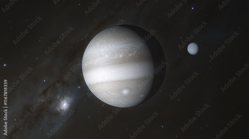 Venus, the second planet from the Sun, glowing brightly against the vast expanse of space, symbolizing the beauty and mystery of celestial bodies.