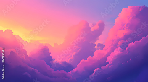 Dramatic clouds with visible graininess. Clouded. Illustration