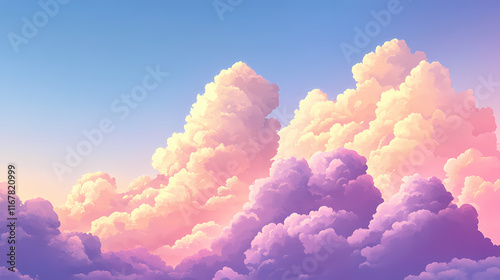 Dramatic clouds with visible graininess. Clouded. Illustration