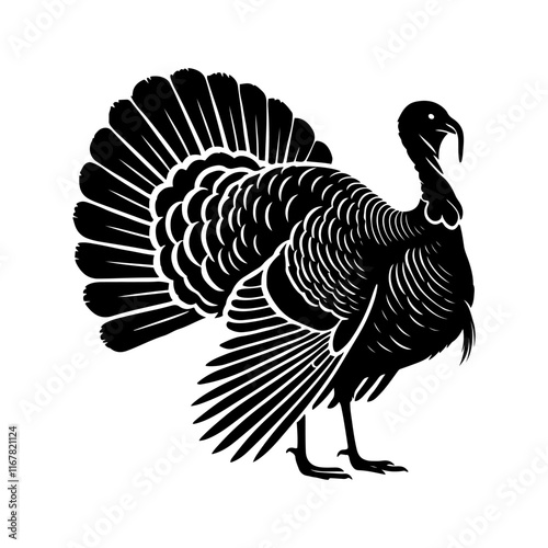 vector turkey silhouette drawing artwork