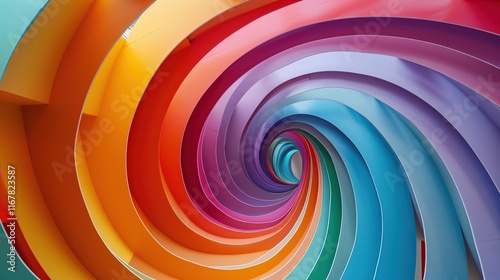 Artistic expression through circular and colorful design black 