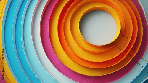 Artistic expression through circular and colorful design black 