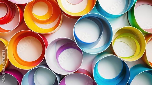 Artistic expression through circular and colorful design black 