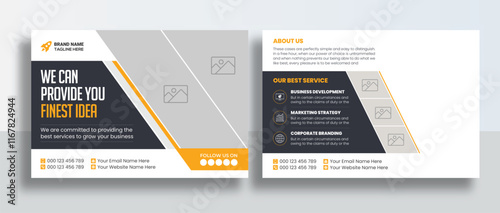 Corporate Postcard or Eddm postcard design template, Corporate Business Postcard Template Design, Simple and Clean Modern Minimal Postcard Template, Business Postcard Layout