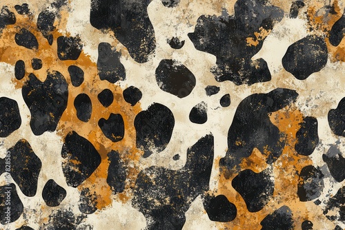 Detailed Close-Up of Wild Leopard Print Showcasing Rich Browns and Blacks With Exotic Fur Texture. Generative AI photo