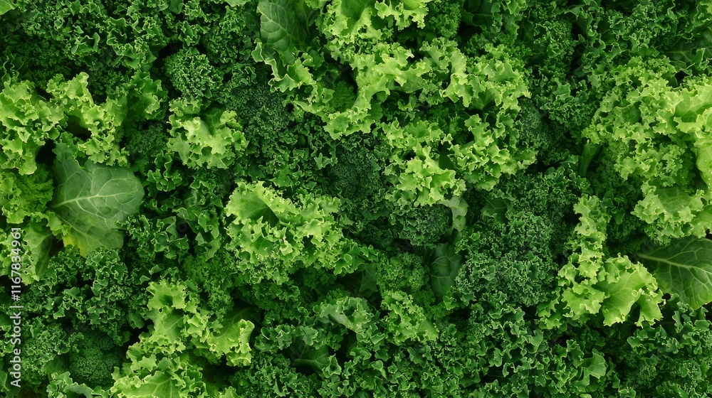 Serene Symmetry: Minimalist Fresh Kale Leaves in Indoor Farm Columns