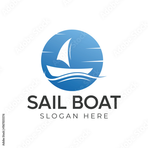 Modern and minimal boat logo icon, beach island vector template Free Download Modern and minimal boat logo icon, beach island vector template - GFXLoad