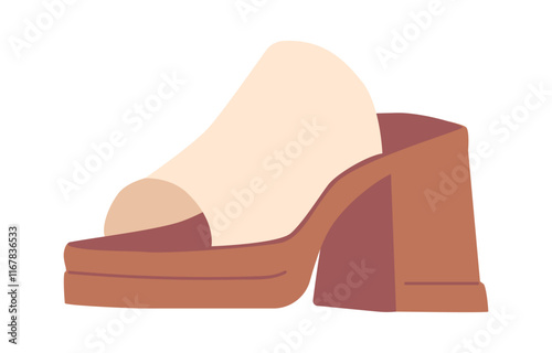 Female shoes on heels vector illustration