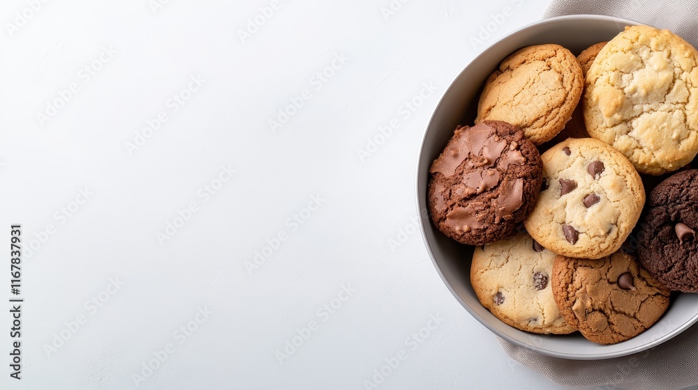 A stylish bowl filled with assorted cookies displays various textures and colors, inviting you to indulge in sweet flavors that evoke feelings of warmth and nostalgia. A stylish bowl filled with assorted cookies displays various textures and colors, inviting you to indulge in sweet flavors that evoke feelings of warmth and nostalgia.