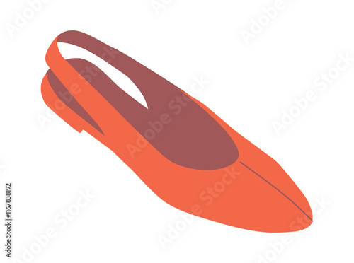 Female ballet shoes model vector illustration