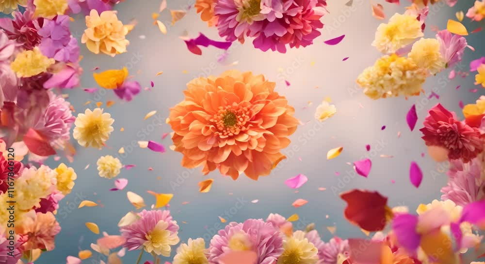 The perfect start to spring these flower petal explosions bring joy happiness and color to this joyful seasonal celebration 4K