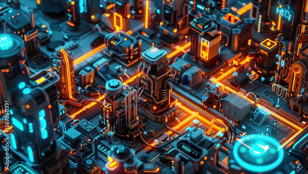 Cyberpunk Cityscape: A Digital Metropolis Cyberpunk Cityscape: A Digital Metropolis