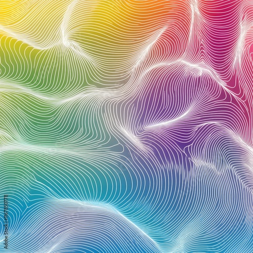 Wallpaper Mural Trippy Abstract Wavy Lines Pattern Art Torontodigital.ca