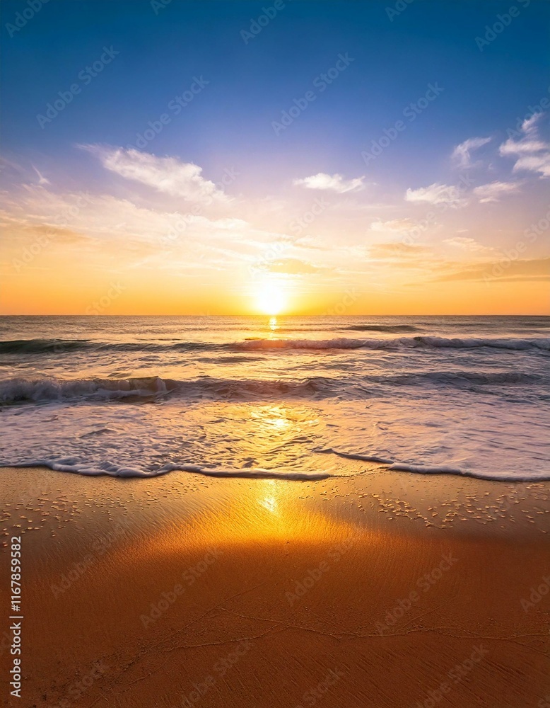 Obraz premium Beach Bliss Wedding Invitation Background