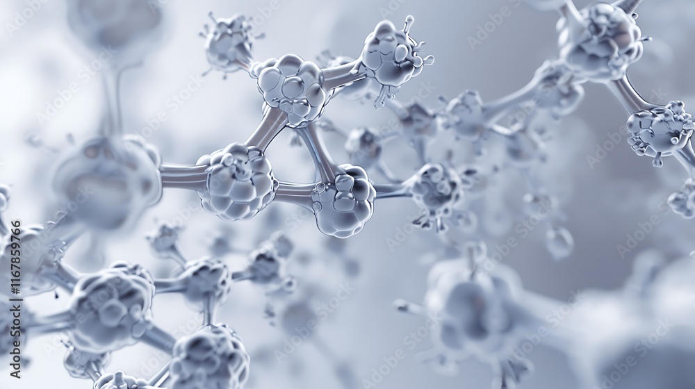 Abstract Representation of Molecules in a 3D Environment, Showcasing Intricate Structures and Connections, Emphasizing Scientific Themes and Research Applications Abstract Representation of Molecules in a 3D Environment, Showcasing Intricate Structures and Connections, Emphasizing Scientific Themes and Research Applications