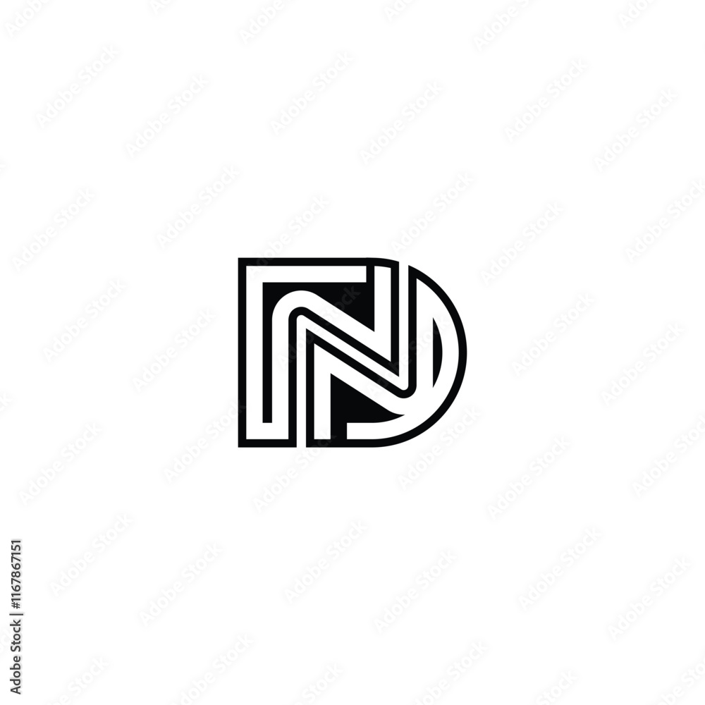 DN, ND, D AND N Abstract initial monogram letter alphabet logo design DN, ND, D AND N Abstract initial monogram letter alphabet logo design