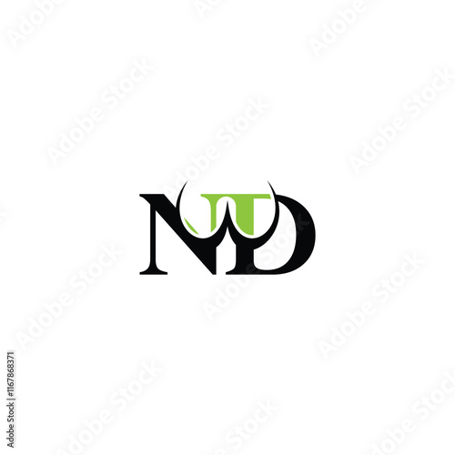 ND DN Alphabet Initial Logo with a Stylish Touch photo