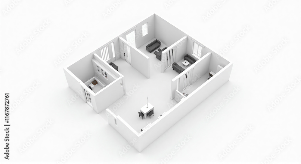 3d model house, house, home, building, 3d, architecture, plan, construction, design, isometric, model, vector, apartment, illustration, business, icon, estate, housing, interior, project, roof, reside