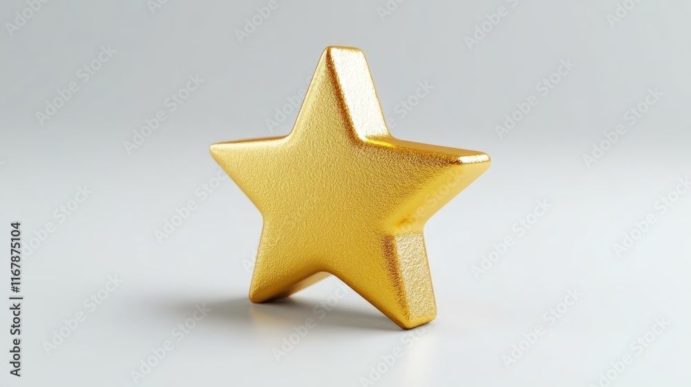3D Gold Star Icon.