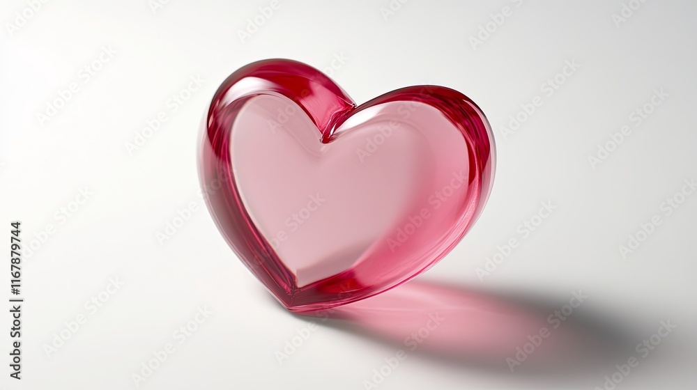 Fototapeta premium A Close-up of a Heart-Shaped Organ Donation Symbol on Pure White Background, Softly Focused Edges Highlighting the Central Icon.