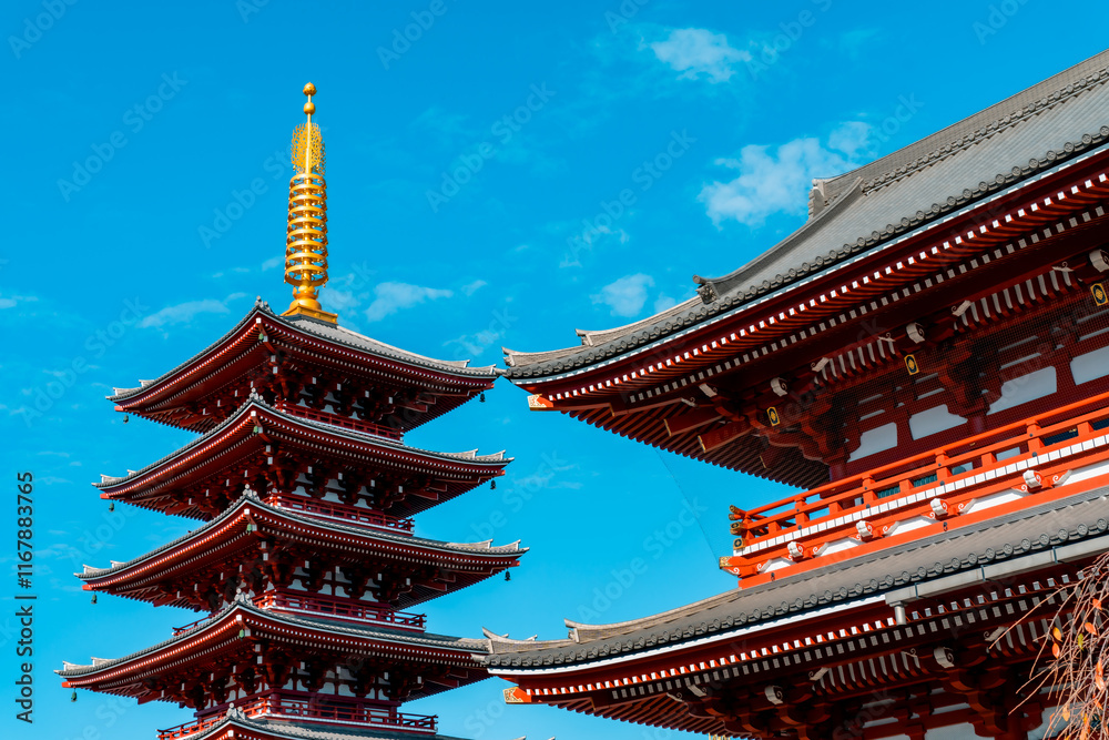 Asakusa, Tokyo, Japan - People visit to the Sensoji Temple, a popular place for tourists when come to Tokyo Japan, and the local people often come to pray for their wish Asakusa, Tokyo, Japan - People visit to the Sensoji Temple, a popular place for tourists when come to Tokyo Japan, and the local people often come to pray for their wish