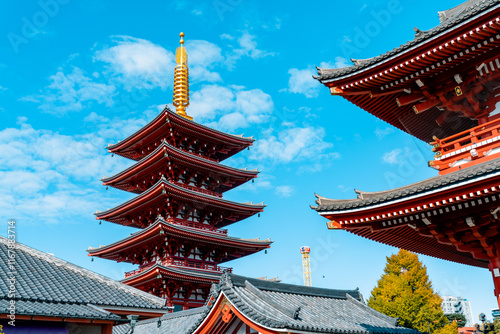 Asakusa, Tokyo, Japan - People visit to the Sensoji Temple, a popular place for tourists when come to Tokyo Japan, and the local people often come to pray for their wish photo