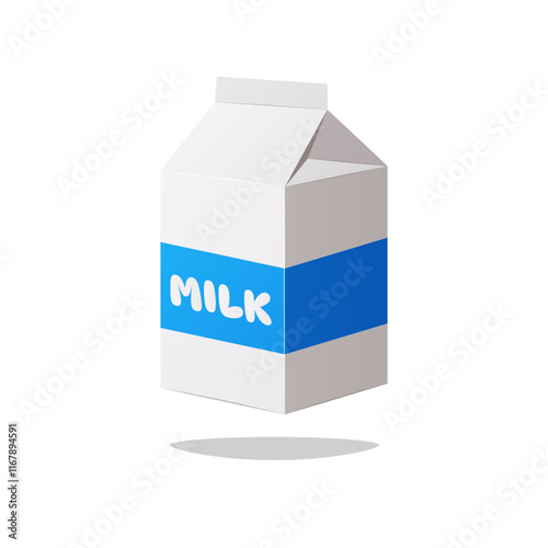 Milk box vector isolated on white background.