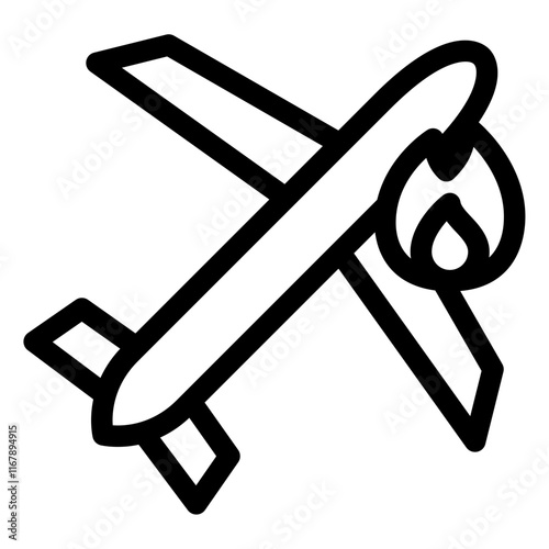 airplane accident icon