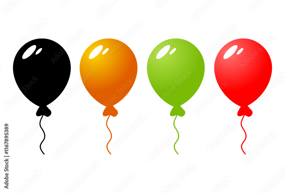 Rubber air balloon icon vector logo template Rubber air balloon icon vector logo template
