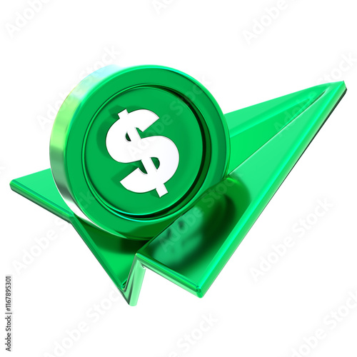 3d icon Money Send, 3d illustration, 3d element, 3d rendering.