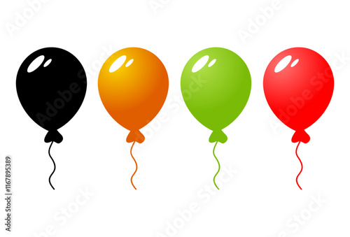 Rubber air balloon icon vector logo template