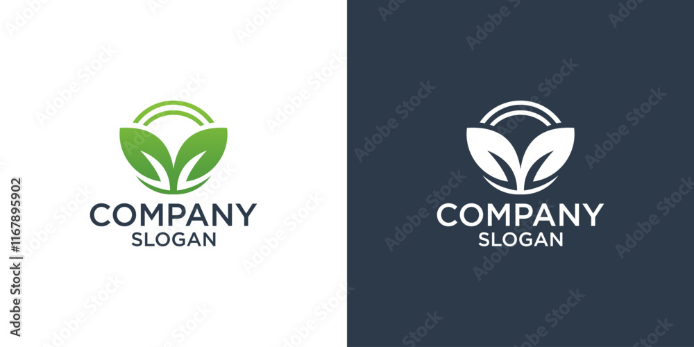 Fototapeta premium green leaf logo design vector