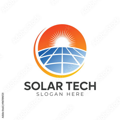 Solar logo vector template, Creative Sun energy logo design concepts