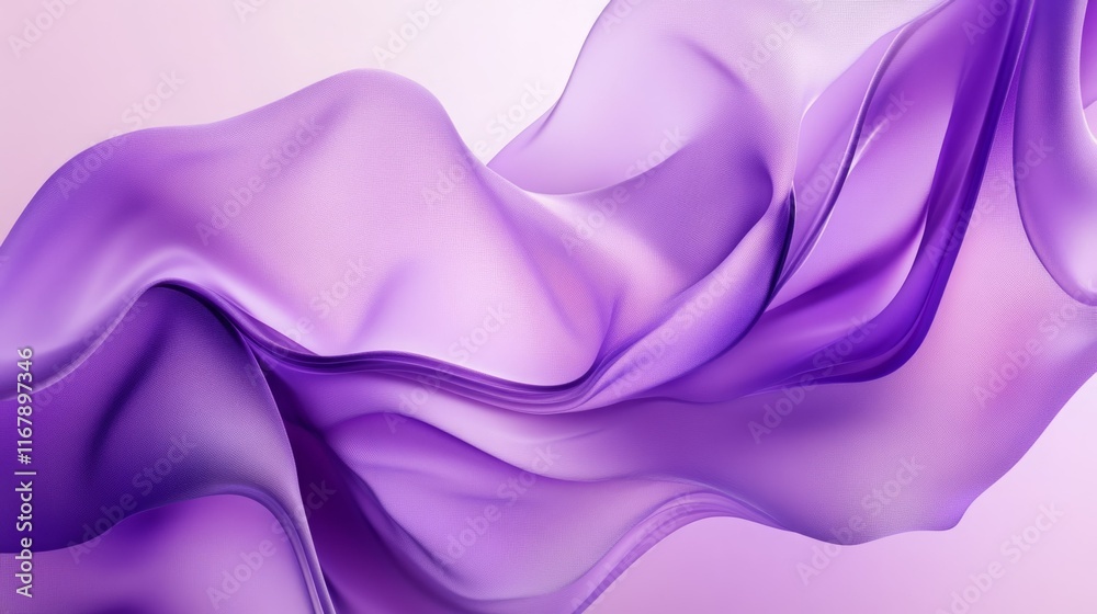 Obraz premium Abstract purple fabric flowing gracefully. Soft, elegant, and luxurious.