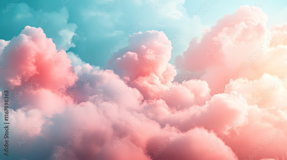 Pink and Blue Dreamy Clouds Pink and Blue Dreamy Clouds
