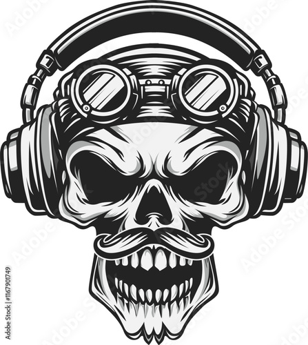 Rider skull with masculine style & rider attribute