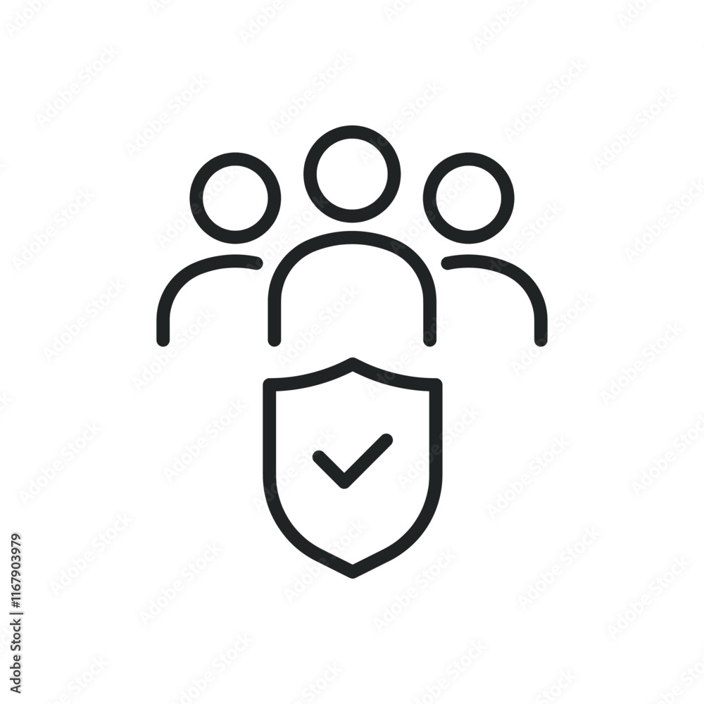 Employee insurance thin line icons. Editable stroke and Perfect pixel on transparent background Employee insurance thin line icons. Editable stroke and Perfect pixel on transparent background
